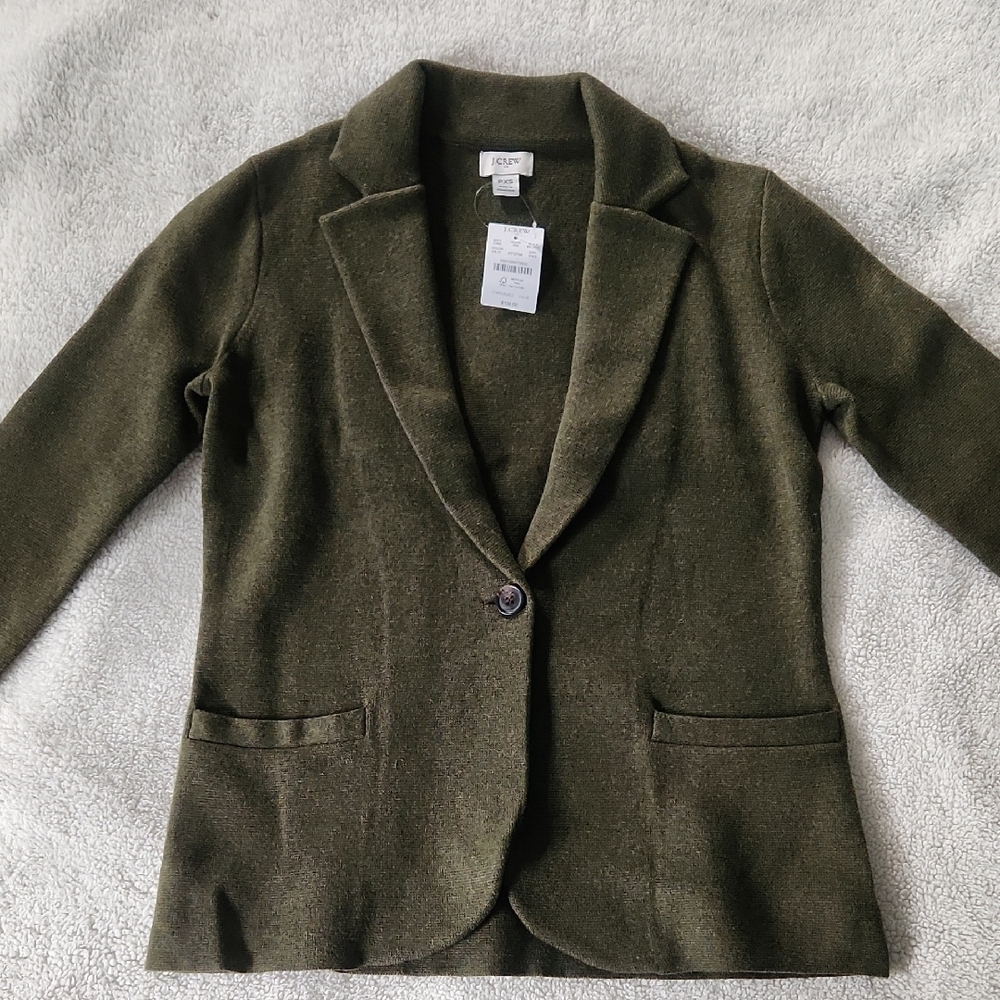 JCrew Olive Green Blazer Tailored Business-Casual